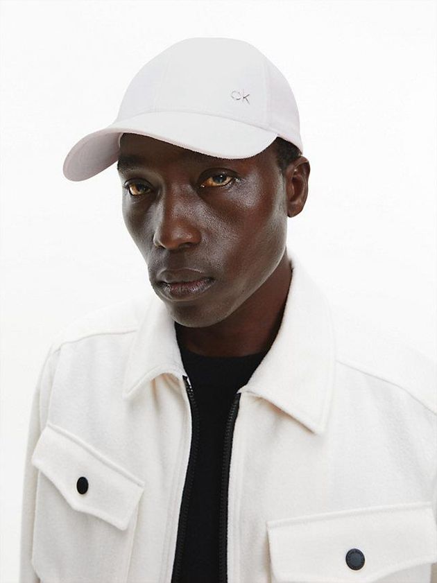 White Calvin Klein Organic Cotton Men Cap | ZHTD-74365