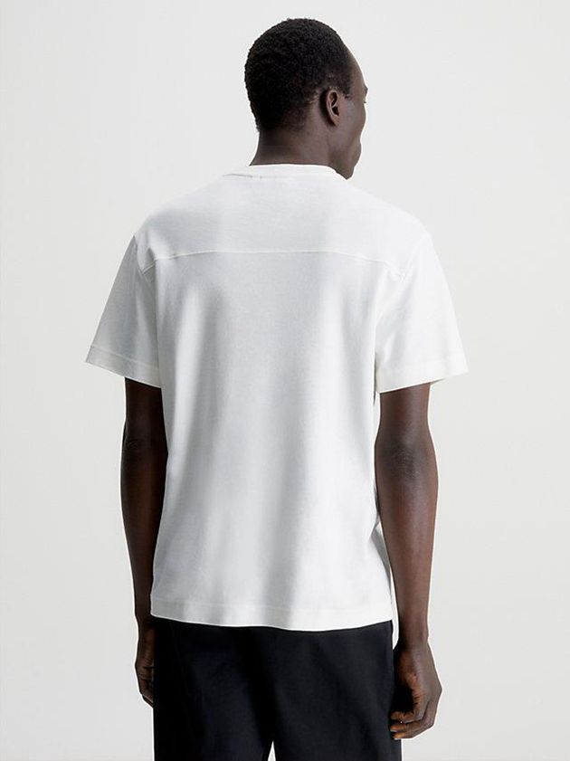 White Calvin Klein Organic Cotton Men T-Shirt | PFVQ-61053