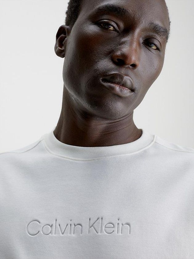 White Calvin Klein Organic Cotton Men T-Shirt | PFVQ-61053
