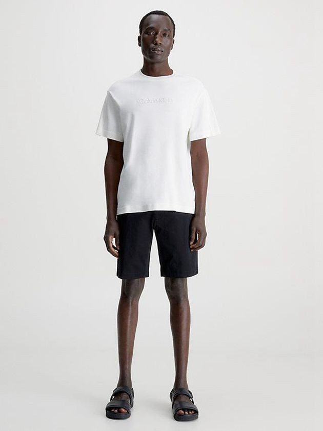 White Calvin Klein Organic Cotton Men T-Shirt | PFVQ-61053