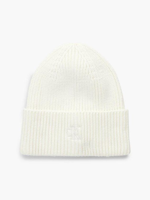 White Calvin Klein Organic Cotton Women Beanie | JOMF-46172
