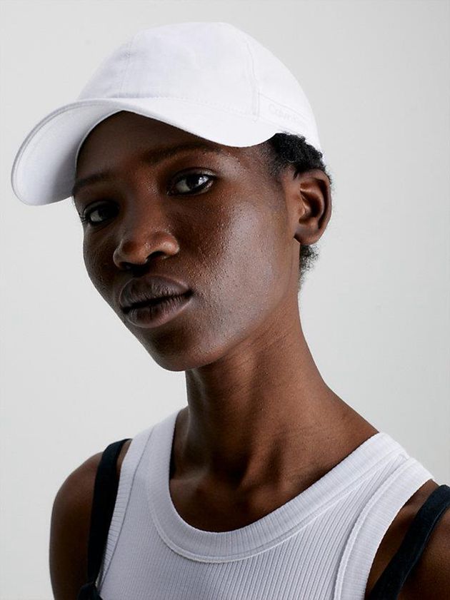 White Calvin Klein Organic Cotton Women Cap | RIBE-19250