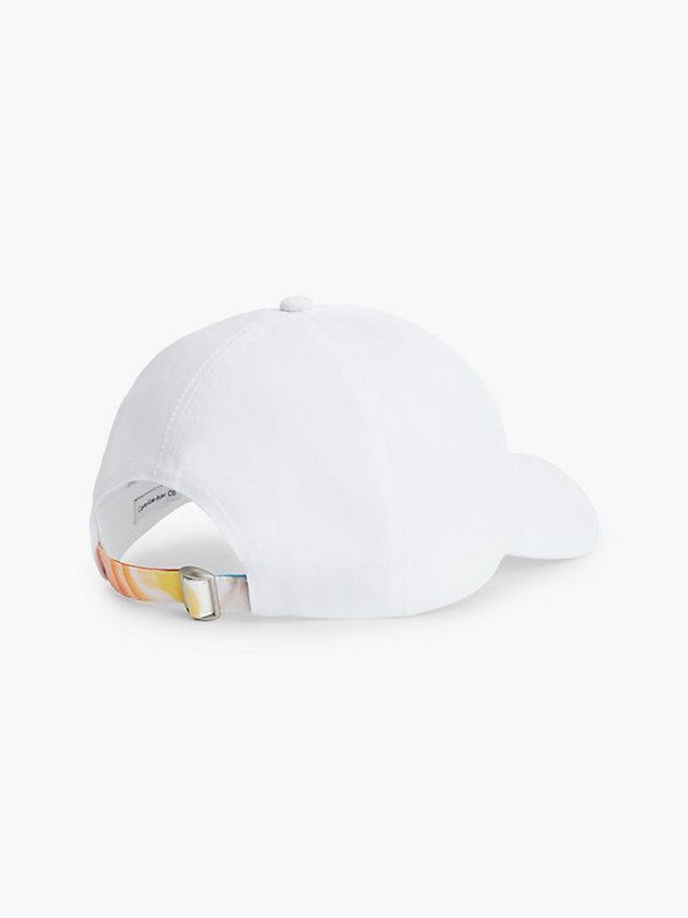 White Calvin Klein Organic Cotton - Pride Men Cap | KCBT-97054