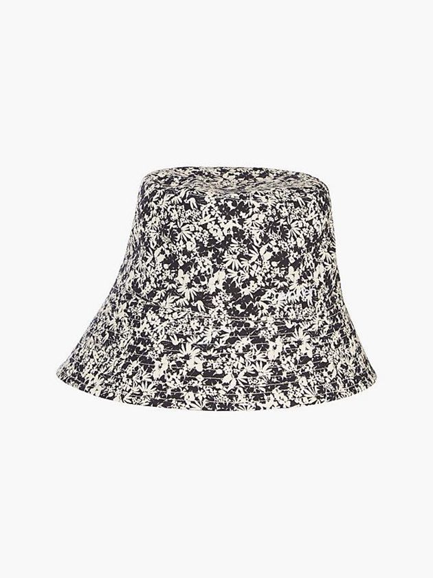 White Calvin Klein Oversized Reversible Bucket Women Cap | ZAGP-06578