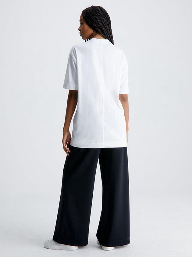 White Calvin Klein Oversized T-Shirt Women Dress | CSOL-39582