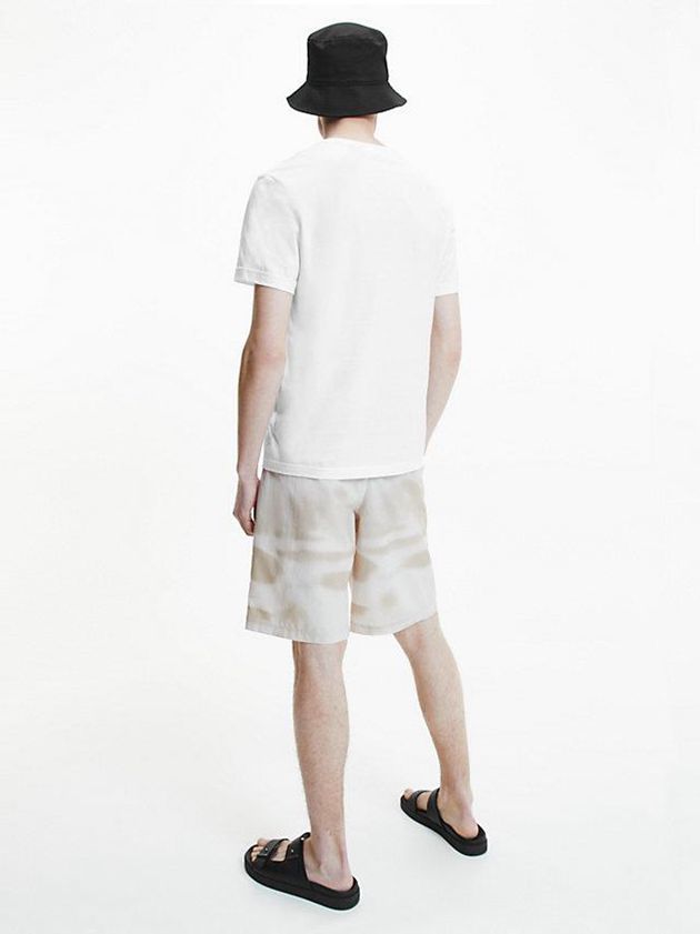White Calvin Klein Premium Cotton Men T-Shirt | BYGZ-48095