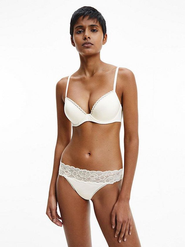 White Calvin Klein Push-Up - Seductive Comfort Women Bra | KNDO-37604