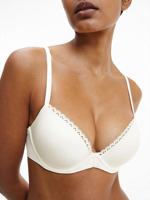 White Calvin Klein Push-Up - Seductive Comfort Women Bra | KNDO-37604