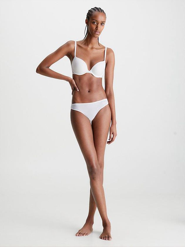 White Calvin Klein Push Up - Sheer Marquisette Women Bra | ZGXU-58241
