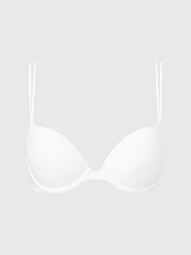 White Calvin Klein Push Up - Sheer Marquisette Women Bra | ZGXU-58241