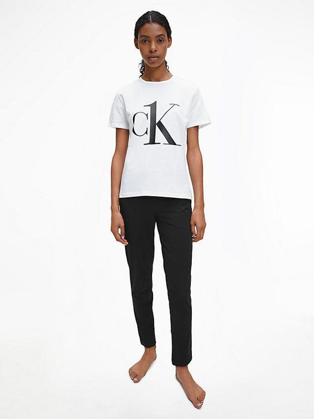 White Calvin Klein Pyjama - CK One Women Top | ZDGE-14376