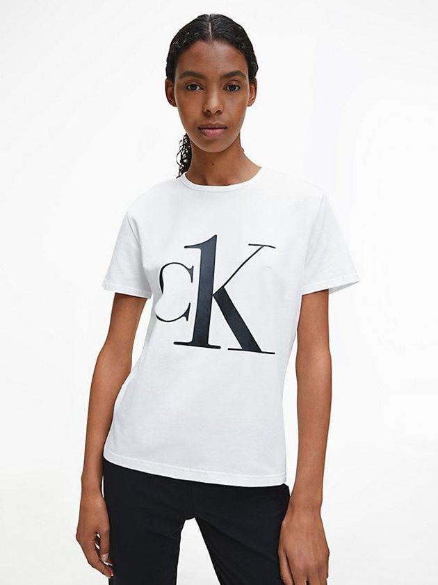 White Calvin Klein Pyjama - CK One Women Top | ZDGE-14376