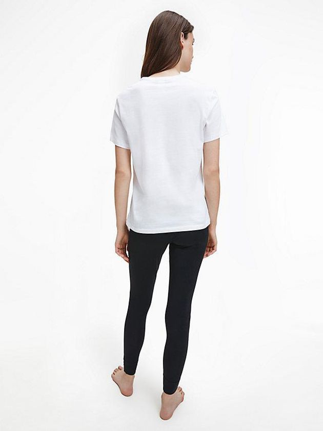 White Calvin Klein Pyjama - Comfort Cotton Women Top | MSPX-73980
