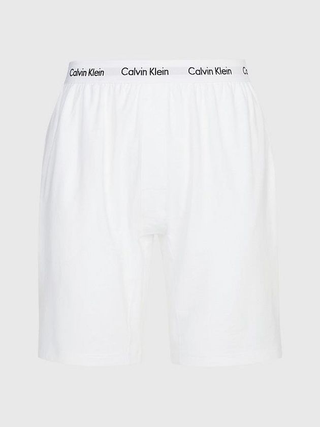 White Calvin Klein Pyjama - Cotton Stretch Men Shorts | BMQY-27864