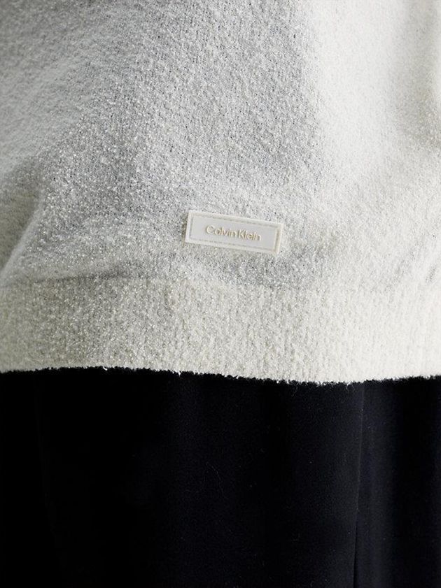 White Calvin Klein Recycled Boucle Men T-Shirt | BZAF-73582