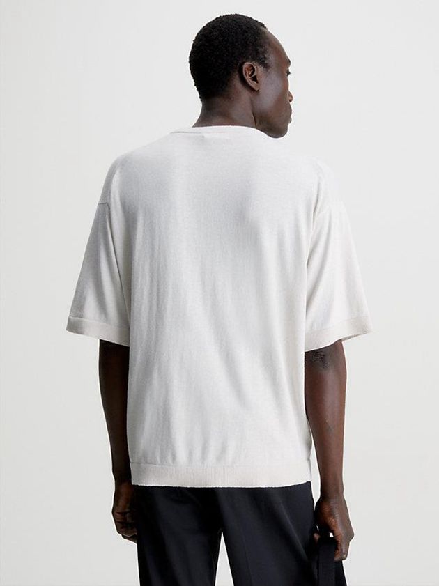 White Calvin Klein Recycled Coolmax Men T-Shirt | FZAY-40598