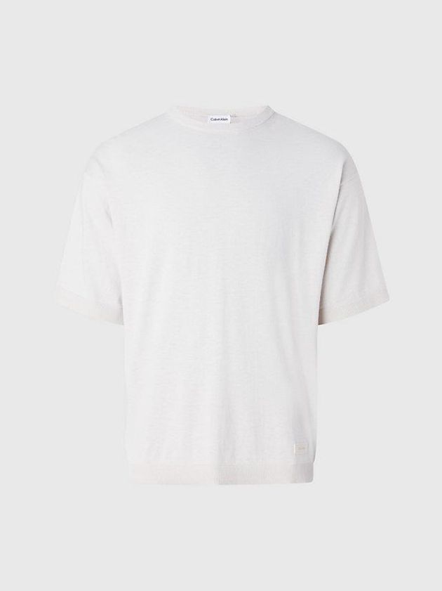 White Calvin Klein Recycled Coolmax Men T-Shirt | FZAY-40598