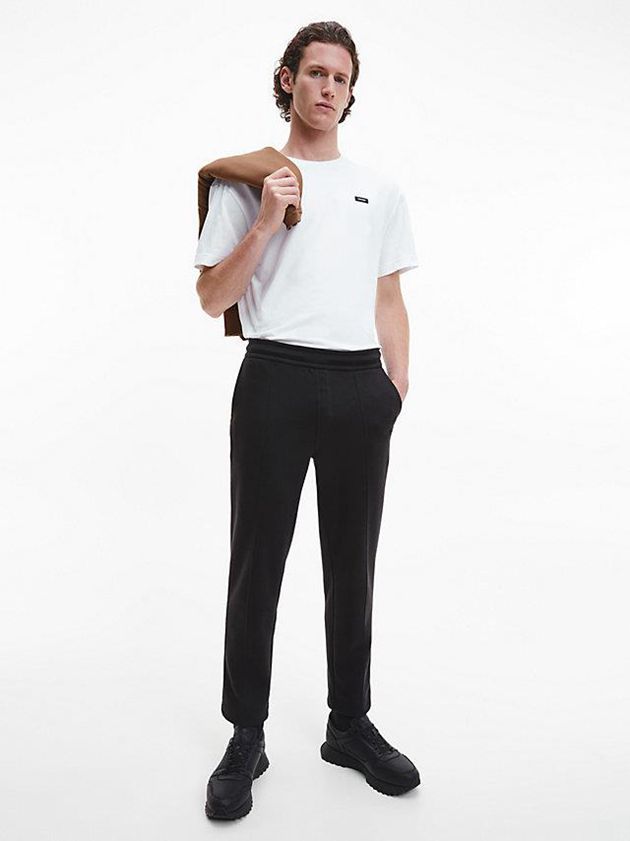 White Calvin Klein Recycled Cotton Men T-Shirt | QHIM-34205