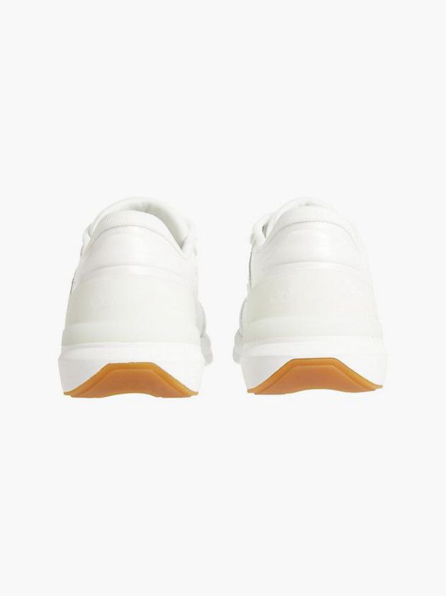 White Calvin Klein Recycled Faux Leather Women Sneakers | OUWX-56293