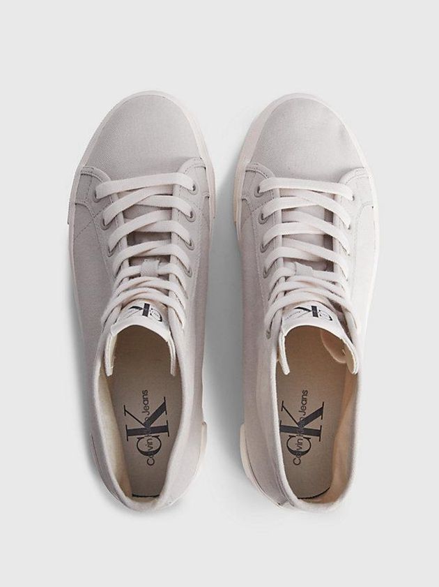 White Calvin Klein Recycled High-Top Platform Women Sneakers | CFAR-79602