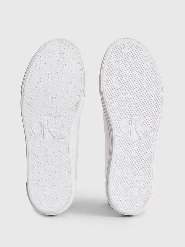 White Calvin Klein Recycled High-Top Platform Women Sneakers | CPNQ-32549
