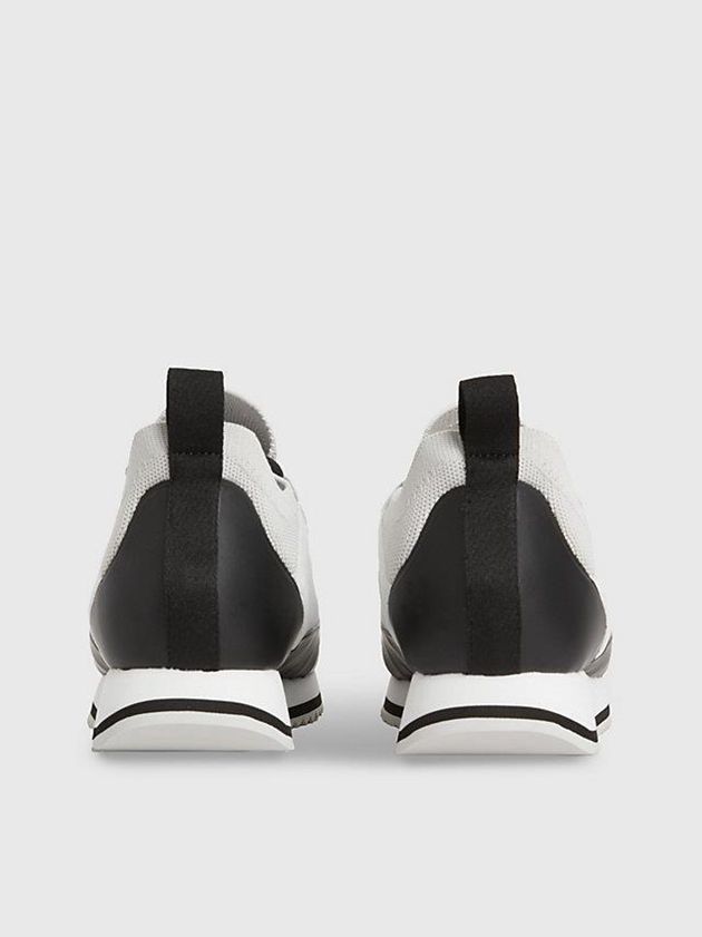 White Calvin Klein Recycled Knit Men Sneakers | VQXC-57960
