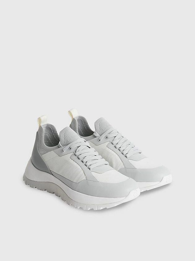White Calvin Klein Recycled Knit Women Sneakers | MOAN-30961