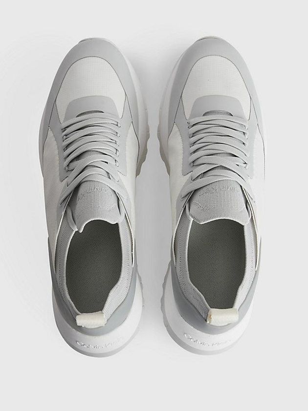 White Calvin Klein Recycled Knit Women Sneakers | MOAN-30961
