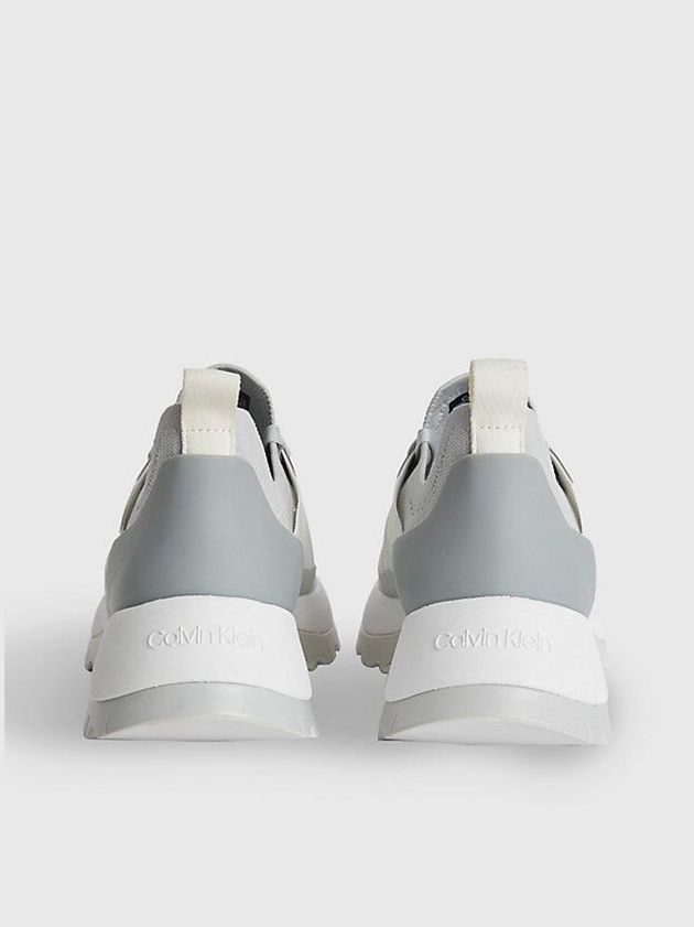 White Calvin Klein Recycled Knit Women Sneakers | MOAN-30961