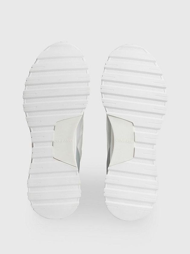 White Calvin Klein Recycled Knit Women Sneakers | MOAN-30961