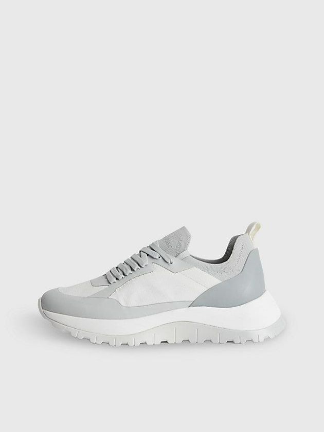 White Calvin Klein Recycled Knit Women Sneakers | MOAN-30961