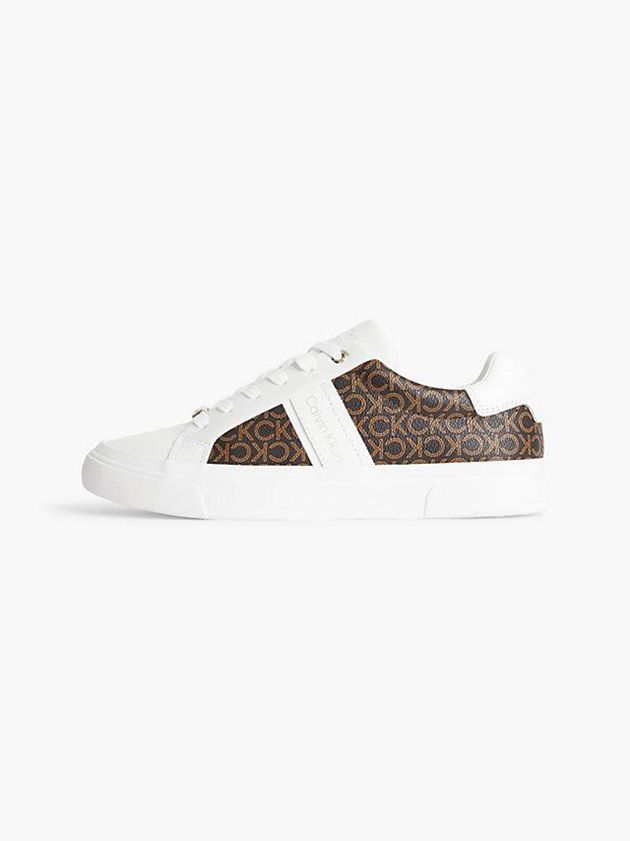 White Calvin Klein Recycled Logo Women Sneakers | XRTK-13908