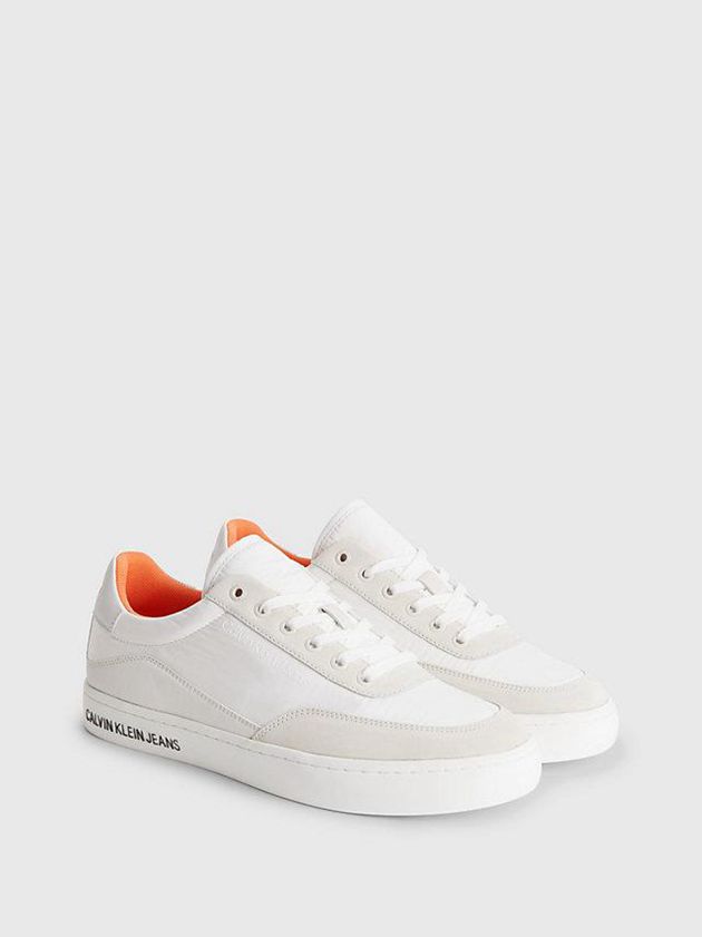 White Calvin Klein Recycled Men Sneakers | REUJ-37852