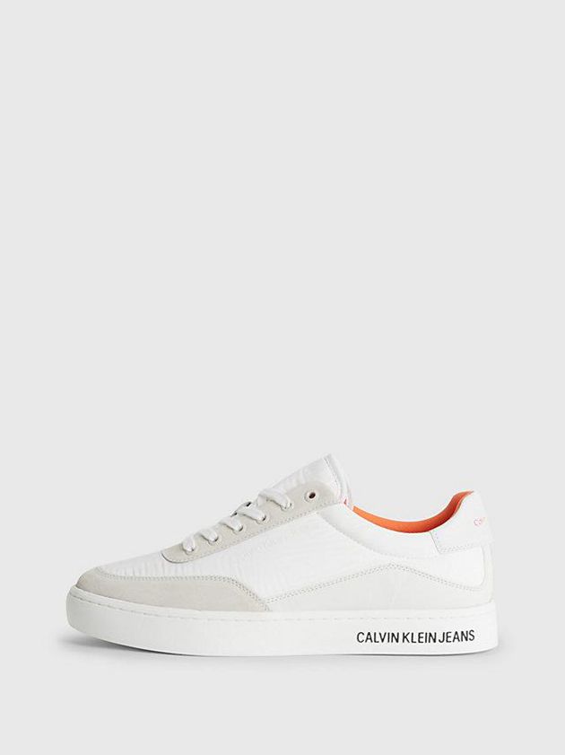 White Calvin Klein Recycled Men Sneakers | REUJ-37852