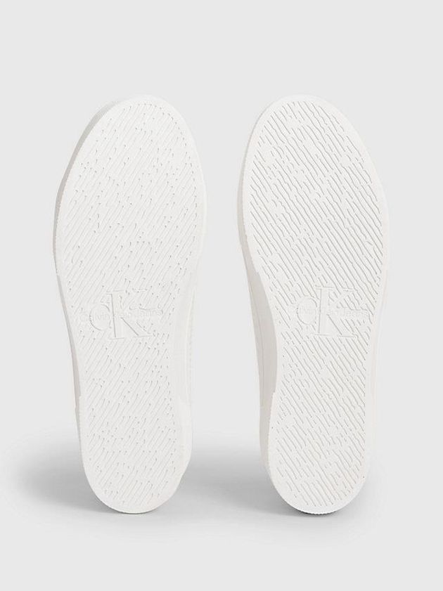 White Calvin Klein Recycled Mesh Platform Women Sneakers | HWXE-95623