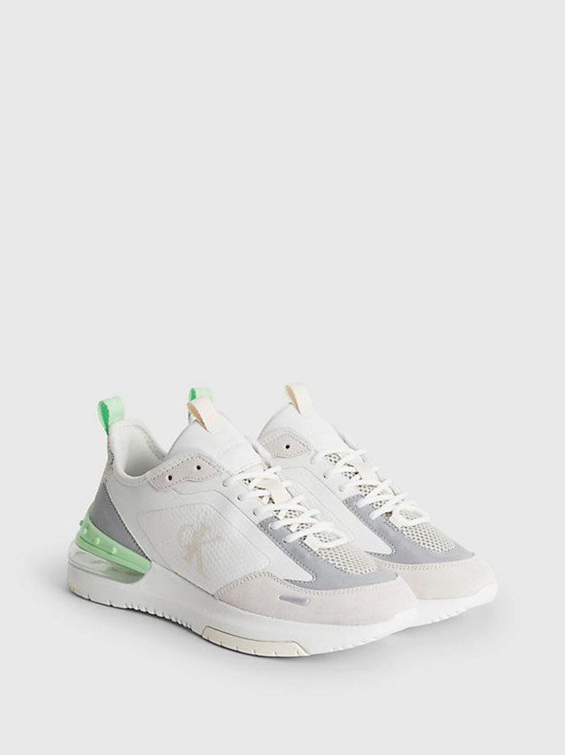 White Calvin Klein Recycled Mesh Women Sneakers | NQTJ-89062