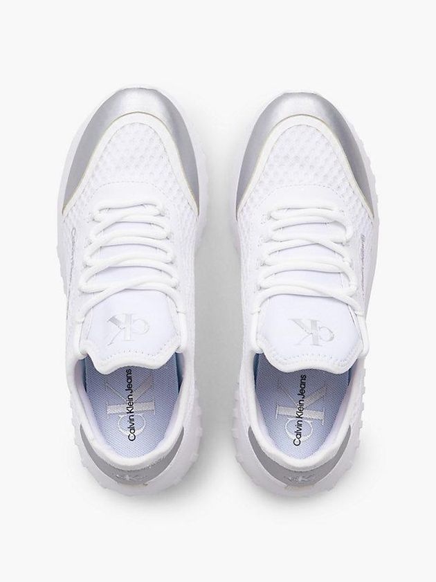 White Calvin Klein Recycled Mesh Women Sneakers | PDYO-10674