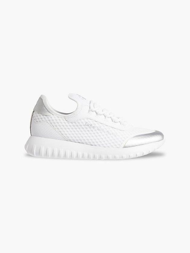 White Calvin Klein Recycled Mesh Women Sneakers | PDYO-10674
