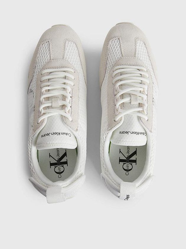 White Calvin Klein Recycled Mesh Women Sneakers | CWRZ-34618