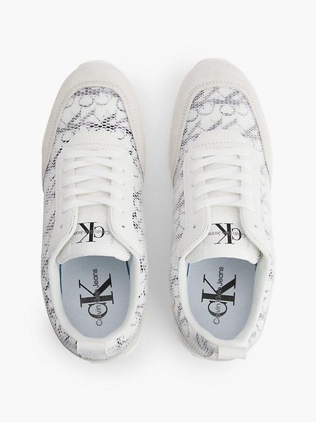 White Calvin Klein Recycled Mesh Women Sneakers | MCQB-72614