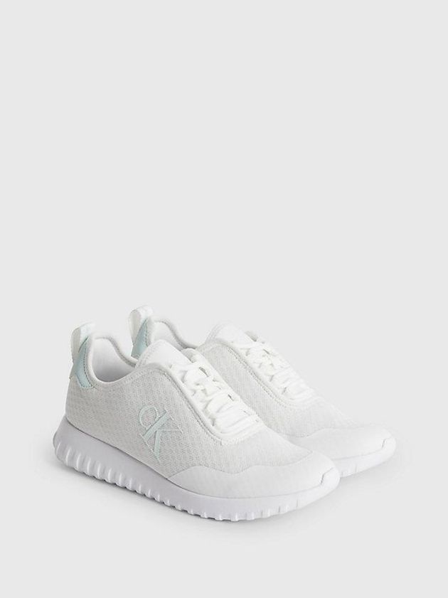 White Calvin Klein Recycled Mesh Women Sneakers | JPLW-48965