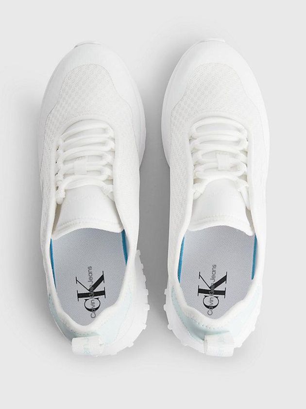 White Calvin Klein Recycled Mesh Women Sneakers | JPLW-48965