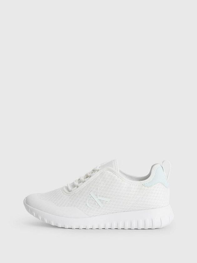 White Calvin Klein Recycled Mesh Women Sneakers | JPLW-48965