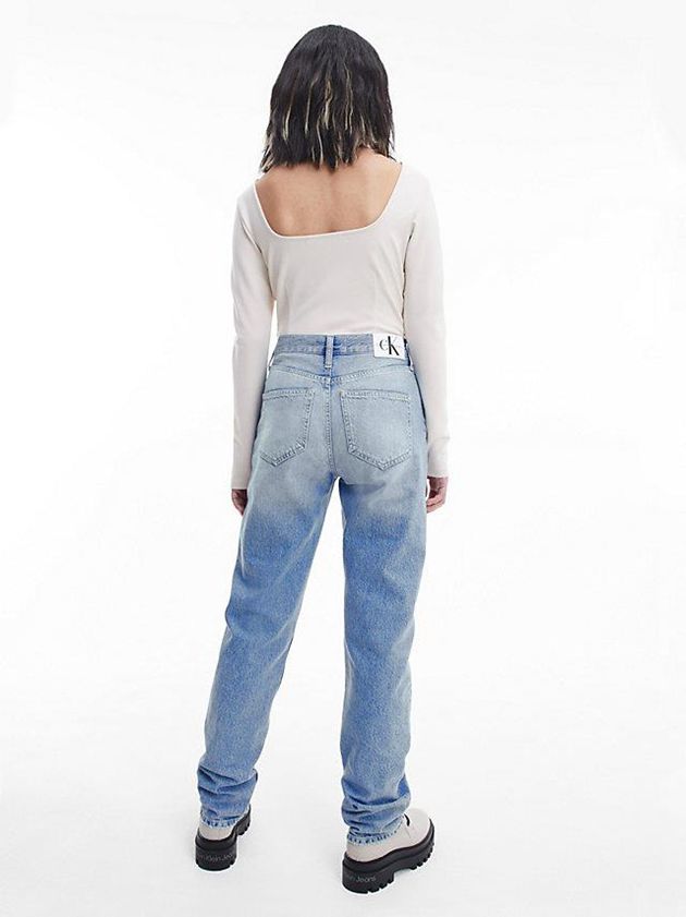 White Calvin Klein Recycled Milano Jersey Women Bodysuit | MWZV-72469