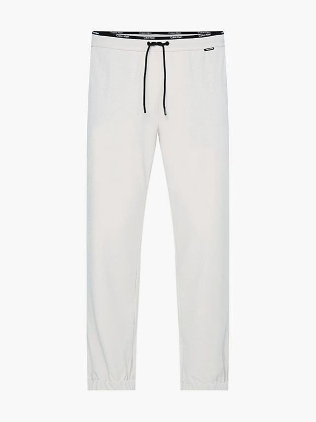 White Calvin Klein Recycled Milano Jersey Men Joggers | IASJ-56328