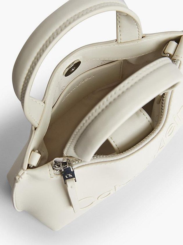 White Calvin Klein Recycled Mini Tote Women Bags | MNCL-07845