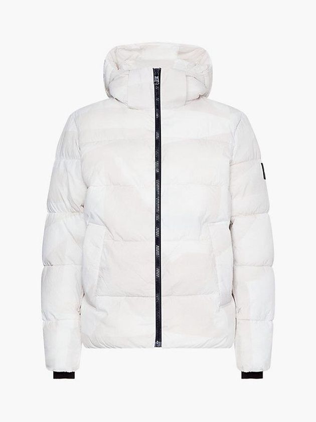 White Calvin Klein Recycled Nylon Puffer Men Jacket | EUXL-29873