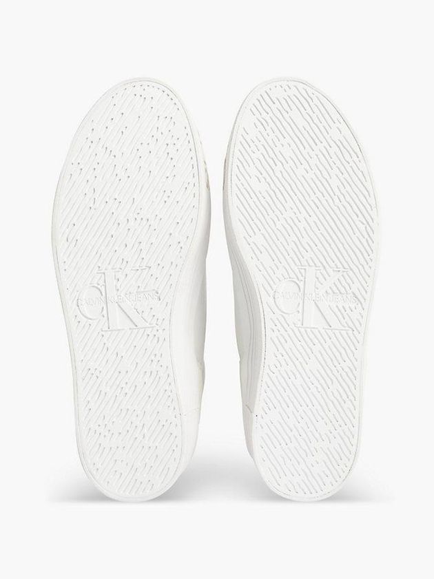 White Calvin Klein Recycled Platform Hight-Top Women Sneakers | GUIZ-72960