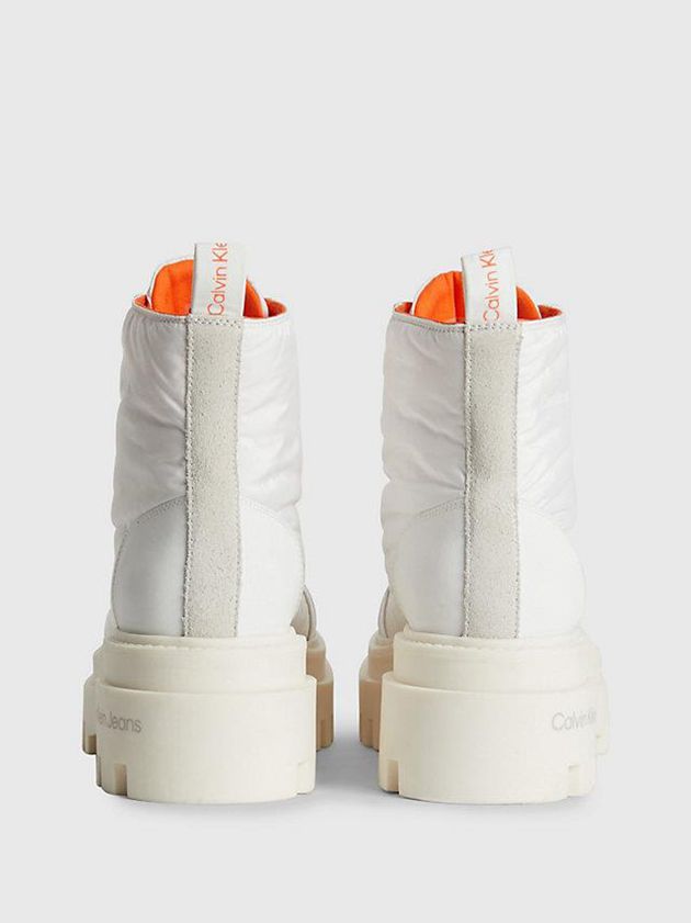 White Calvin Klein Recycled Platform Women Boots | YURZ-08154