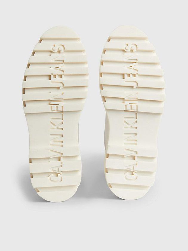 White Calvin Klein Recycled Platform Women Boots | YURZ-08154
